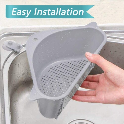 Triangular Sink Drain Shelf Storage Silicone Sponge Drainage Rack