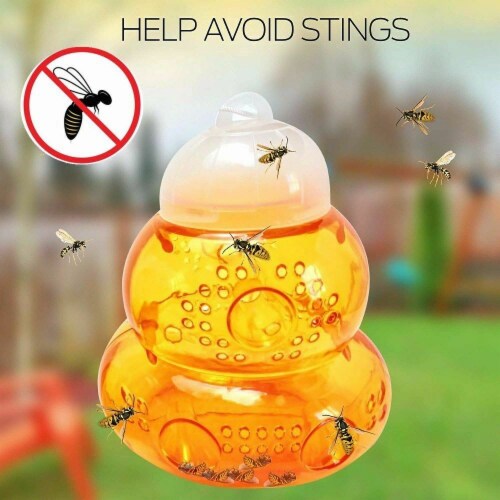 OUTDOOR GARDEN BEE WASP HORNET YELLOW JACKET TRAP BAIT KILLER REUSABLE -  2CTS, 2 units - QFC