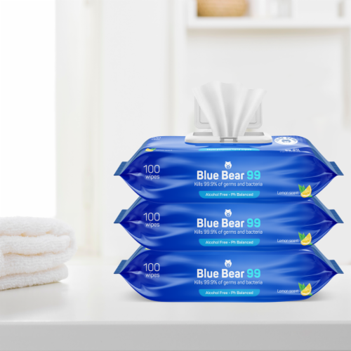 Antibacterial Wipes - (4) 100 Sheet Packs Perspective: left