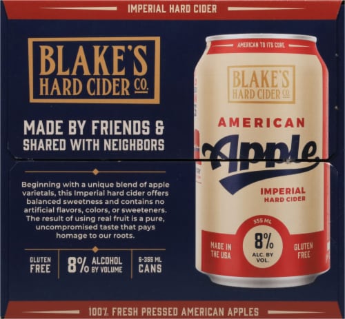 Blakes American Apple Hard Cider 6pk Can - ShopRite Chester Fine Wines &  Spirits