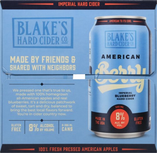 Blake's American Berry Imperial Blueberry Hard Cider Perspective: left