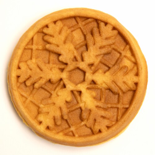 Nostalgia My Mini White Snowflake Waffle Maker Perspective: left