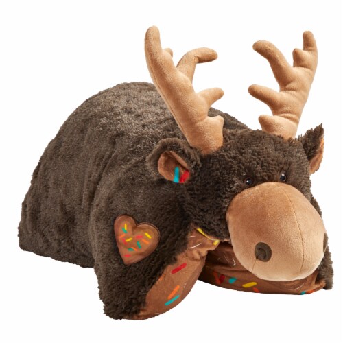 Pillow Pets Sweet Chocolate Scented Moose Plush Toy Perspective: left