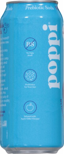 Poppi® Prebiotic Wild Berry Soda Perspective: left