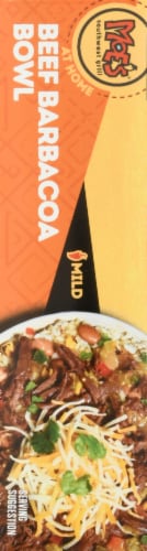 Moe's Beef Barbacoa Bowl Frozen Meal Perspective: left
