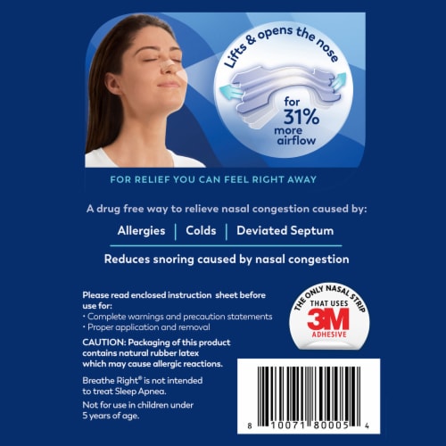 Breathe Right Original Clear Nasal Strips, 30 ct - Fred Meyer