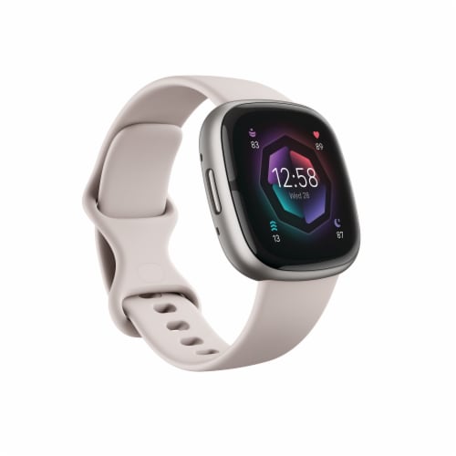 Fitbit Sense 2 Smartwatch - Lunar White Perspective: left