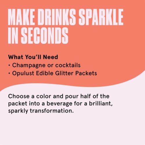 Fancy Sprinkles Opulus Edible glitter Packets Perspective: left