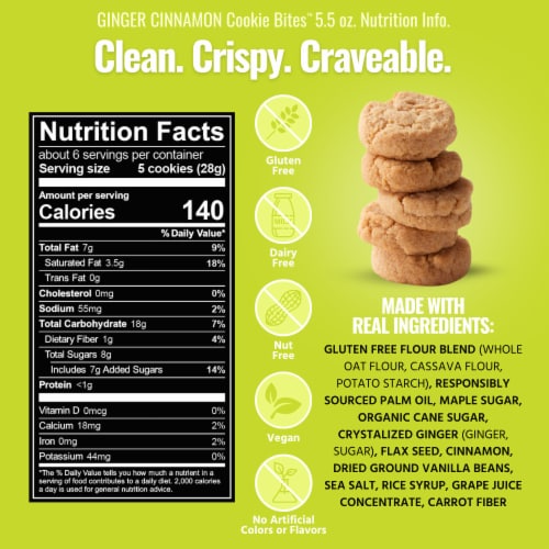 Every Body Eat® Ginger Cinnamon™ Cookie Bites™ Perspective: left