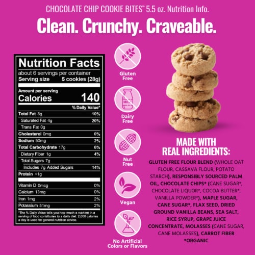 Every Body Eat® Chocolate Chip Cookie Bites™ Perspective: left