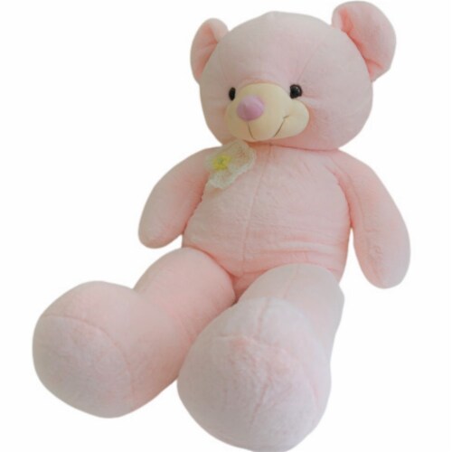 Teddy Bear | Crochet Floral Lace Stuffed Animal | Swiss Jasmine® Plushies | 32 Inches Perspective: left