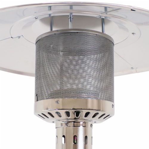 Patio Heater Propane 47,000 BTU Outdoor Heater with Table and Cover Steel Perspective: left