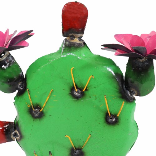 Sunnydaze Yellow-Needled Barrel Cactus Steel Indoor/Outdoor Statue - 17 ...
