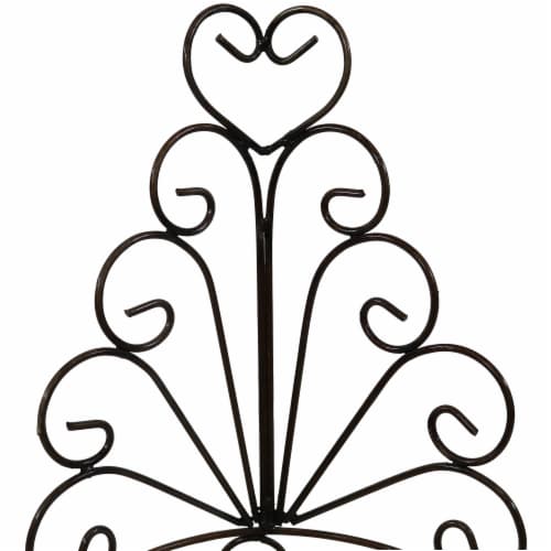 Sunnydaze Indoor/Outdoor Metal Sweethearts Chair Planter Stand - Brown - 25.25 Perspective: left
