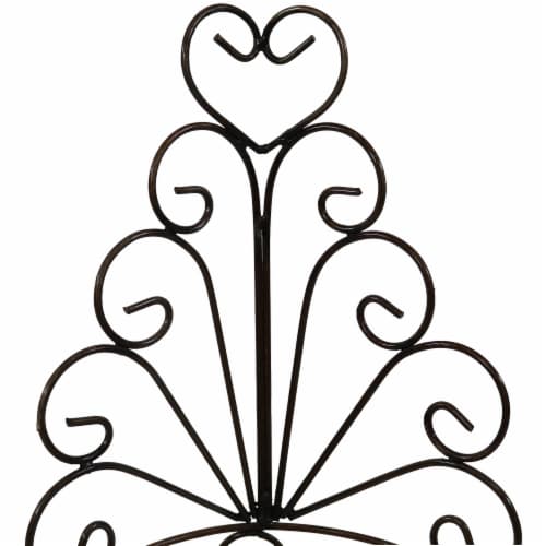 Sunnydaze Steel Sweetheart Back Chair Planter Stand - 25.25 in - Set of 2 Perspective: left