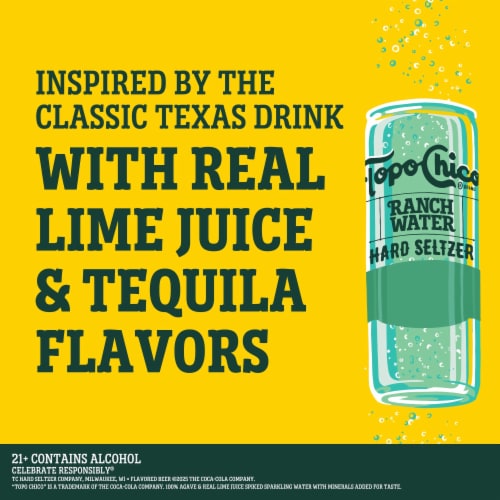 Topo Chico Ranch Water Gluten Free Hard Seltzer Perspective: left