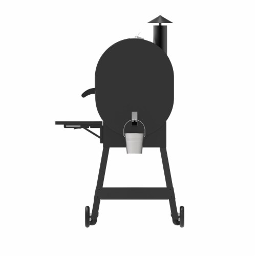 LifePro SCSP1500LP 1500 Square Inch Barrel Precision Wood Pellet Smoker Grill Perspective: left