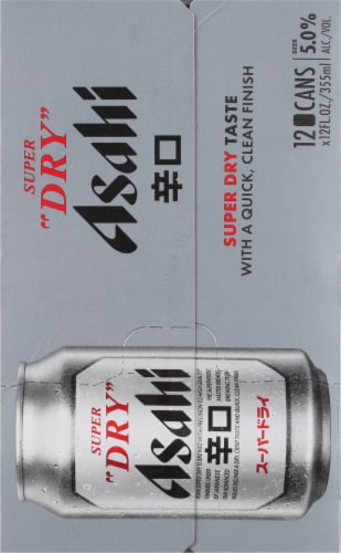 Asahi Breweries Super Dry Beer Cans Perspective: left