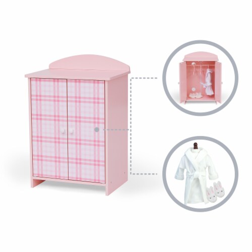 Sophia's Aurora Princess Armoire, Robe, Slippers for 18  Dolls, Pink Perspective: left