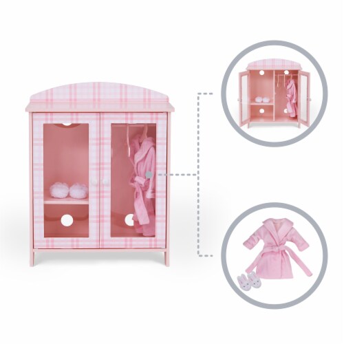 Sophia's Aurora Princess Closet, Robe, Slippers for 18  Dolls, Pink Perspective: left