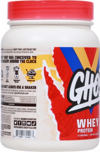Ghost® Nutter Butter® Whey Protein Powder Perspective: left