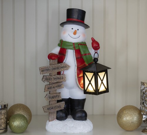 VP Home Glowing Lantern Christmas Snowman Decor LED Holiday