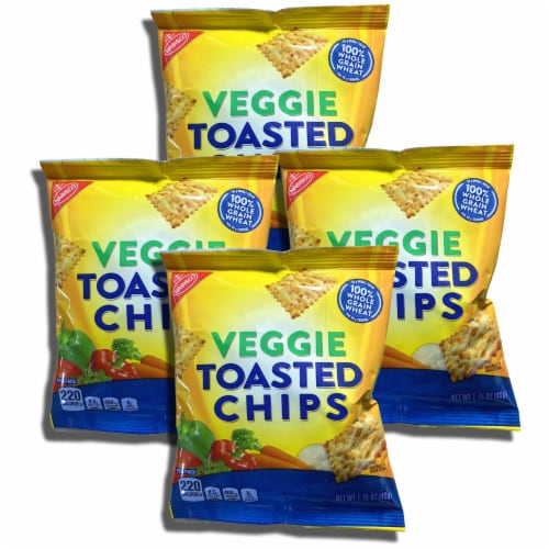 100% Whole Grain Veggie Wheat Thin Toasted Chips Bundled by Tribeca Curations | 1.75 Ounce | Perspective: left
