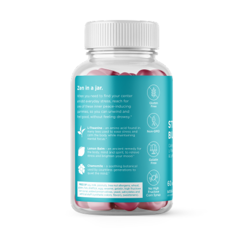 Hyland's Naturals™ Stress Busters™ Raspberry Gummies Perspective: left