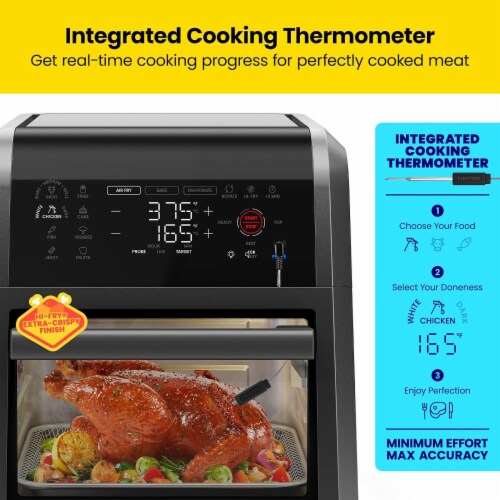 Chefman ExacTemp 5in1 Air Fryer with Integrated Smart Thermometer, 12