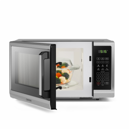 Chefman 0.9 Cubic Foot Microwave Oven - Stainless Steel Perspective: left