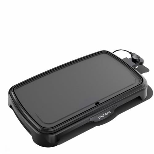 Chefman XL Electric Griddle w/ Temp Control, Immersible Flat Top - Black Perspective: left