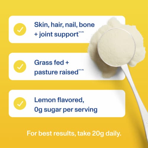 Vital Proteins® 20g Lemon Collagen Peptides Perspective: left