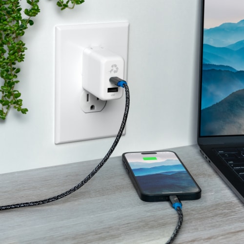 Nimble® Valley™ Duo 32W Wall Charger Perspective: left