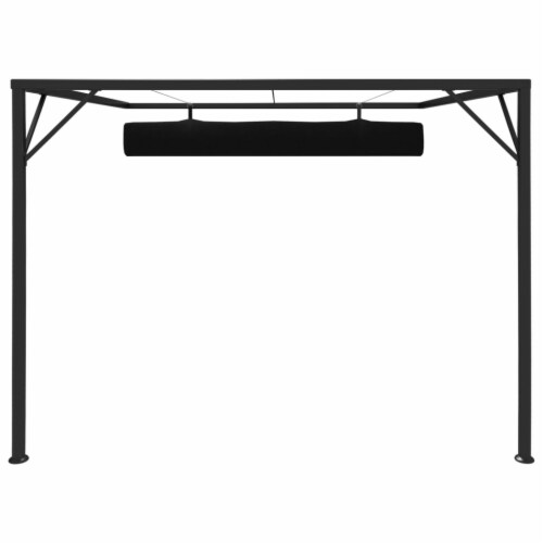 vidaXL Garden Wall Gazebo with Retractable Roof Canopy 118.1 x118.1 Anthracite Perspective: left