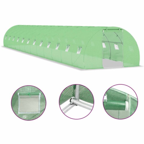 vidaXL Greenhouse 581.3 ft² 59.1'x9.8'x6.6' Perspective: left
