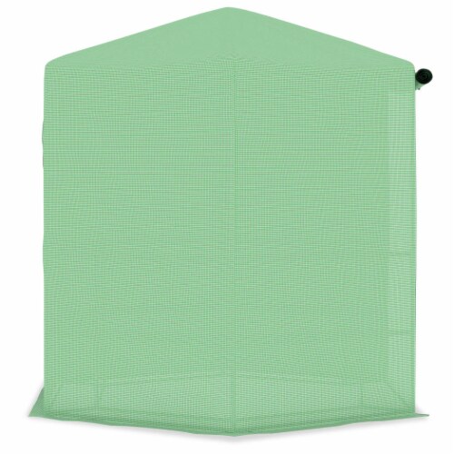 vidaXL Greenhouse with Shelves Steel 89.4 x87.8 Perspective: left