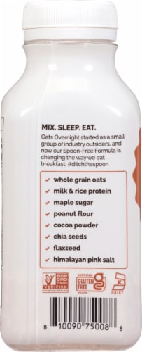 Oats® Overnight Chocolate Peanut Butter Shake Perspective: left