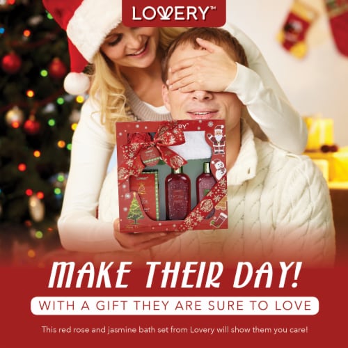 Lovery Bath & Body Christmas Gift Box for Men - Red Rose Lovery Bath & Body Christmas Gift Box for Men - Red Rose