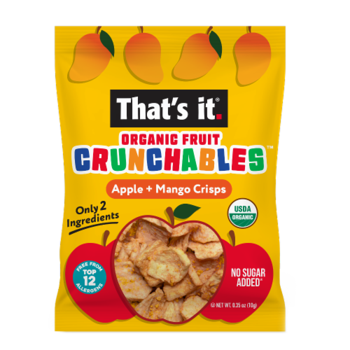 That's It® Organic Fruit Cunchables™ Apple + Mango Crisps Perspective: left
