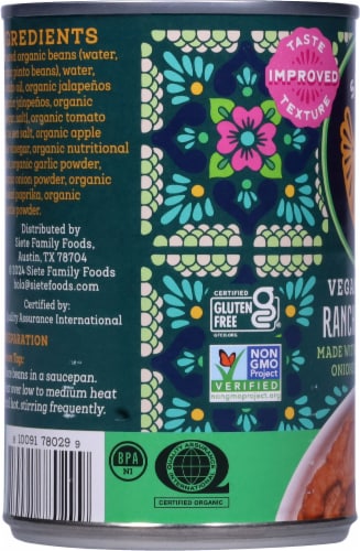 Siete Vegan Refried Ranchero Beans Perspective: left