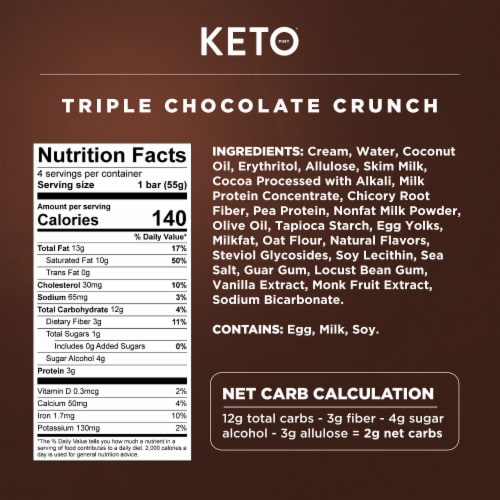 Keto Pint Triple Chocolate Crunch Ice Cream Bars Perspective: left