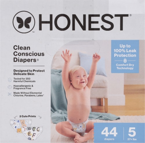 Honest® Clean Concious Diapers™ Size 5 (27+lbs) Perspective: left