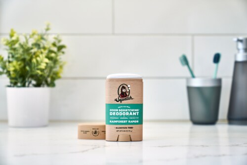 Dr. Squatch® Men's Natural Odor Squatching® Rainforest Rapids Deodorant Stick Perspective: left