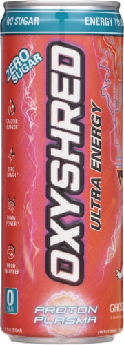 OxyShred Ultra Energy Proton Plasma Drink Perspective: left