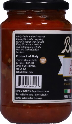 Botticelli Hot Honey Pizza Sauce Perspective: left