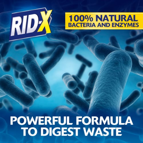 Rid-X Professional Septic System Maintenance - 1 Dose Powder - 9.8 oz (Pack of 4) Perspective: left