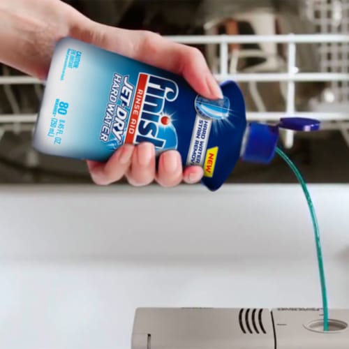 Finish Jet Dry Rinse Aid - Liquid Hardwater Protection - 8.45 oz (Pack of 4) Perspective: left