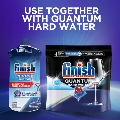 Finish Jet Dry Rinse Aid - Liquid Hardwater Protection - 32 oz (Pack of 2) Perspective: left