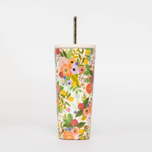 Corkcicle Rifle Paper Cold Cup - Garden Party Perspective: left