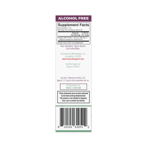Maryruth's® Organic Milk Thistle Liquid Extract Perspective: left